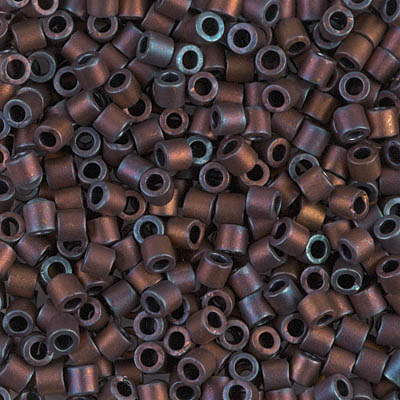 DBL-0323:  Matte Metallic Copper Rainbow Iris 8/0 Miyuki Delica Bead - DBL-0323*