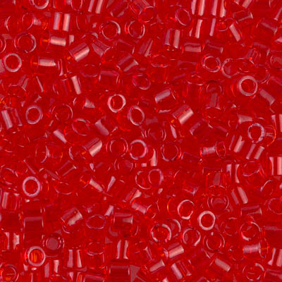 DBL-0704:  Transparent Red Orange 8/0 Miyuki Delica Bead 