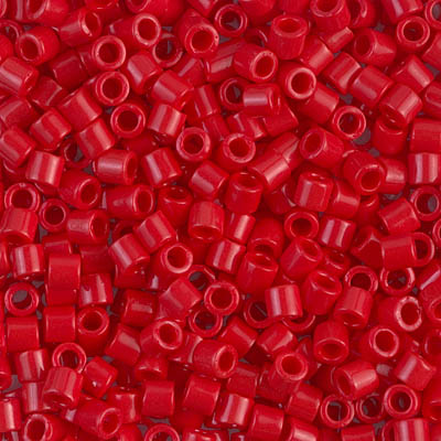 DBL-0723:  Opaque Red 8/0 Miyuki Delica Bead 