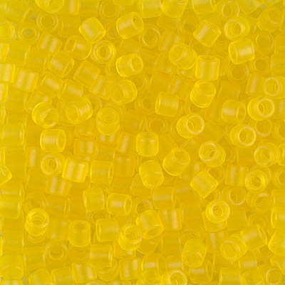 DBL-0743:  Matte Transparent Yellow 8/0 Miyuki Delica Bead 
