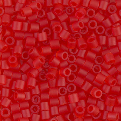 DBL-0745:  Matte Transparent Red Orange 8/0 Miyuki Delica Bead 