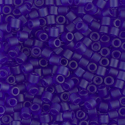 DBL-0748:  Matte Transparent Cobalt 8/0 Miyuki Delica Bead 