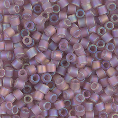 DBL-0857:  Matte Transparent Smoky Amethyst AB 8/0 Miyuki Delica Bead 