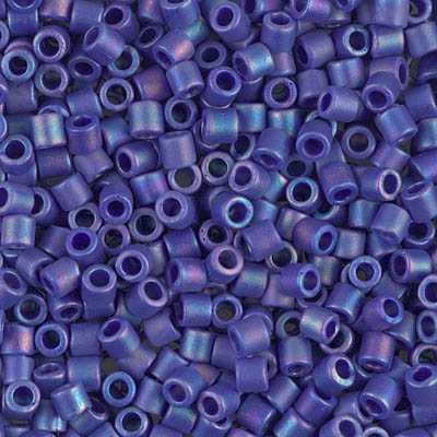 DBL-0880:  Matte Opaque Cobalt AB 8/0 Miyuki Delica Bead 