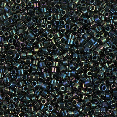 DBM0003:  Metallic Forest Green Iris 10/0 Miyuki Delica Bead 