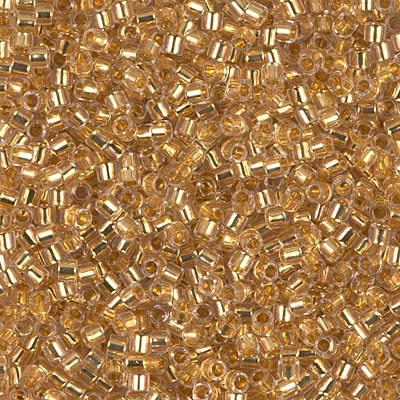 DBM0033:  24kt Gold Lined Crystal 10/0 Miyuki Delica Bead 