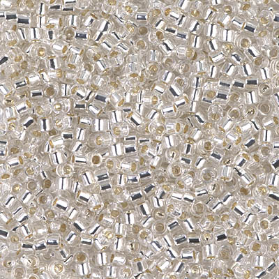 DBM0041:  Silverlined Crystal 10/0 Miyuki Delica Bead 
