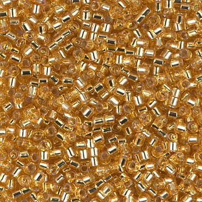 DBM0042:  Silverlined Gold 10/0 Miyuki Delica Bead 