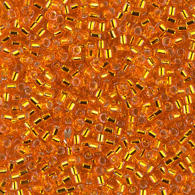 DBM0045:  Silverlined Orange 10/0 Miyuki Delica Bead 