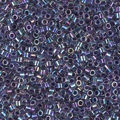 DBM0059:  Amethyst Lined Crystal AB 10/0 Miyuki Delica Bead 