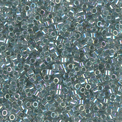 DBM0084:  Sea Foam Lined Crystal AB 10/0 Miyuki Delica Bead 