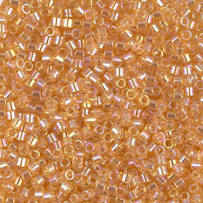 DBM0100:  Transparent Light Topaz AB 10/0 Miyuki Delica Bead 