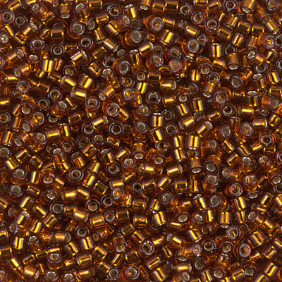 DBM0144:  Silverlined Dark Topaz 10/0 Miyuki Delica Bead 