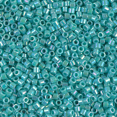 DBM0166:  Opaque Turquoise Green AB 10/0 Miyuki Delica Bead 