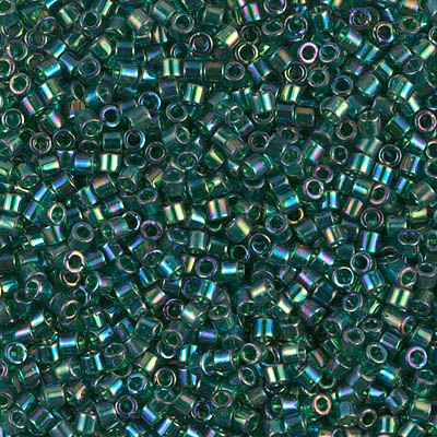 DBM0175:  Transparent Emerald AB 10/0 Miyuki Delica Bead 
