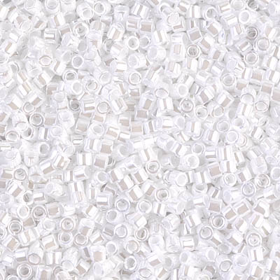 DBM0201:  White Pearl Ceylon 10/0 Miyuki Delica Bead 