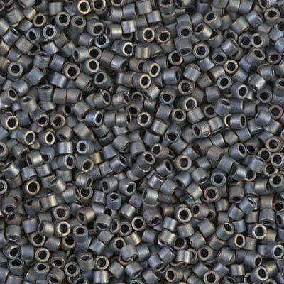DBM0307:  Matte Metallic Silver Gray 10/0 Miyuki Delica Bead 
