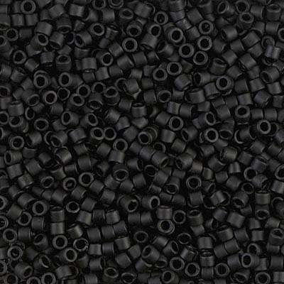 DBM0310:  Matte Black 10/0 Miyuki Delica Bead 