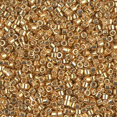 DBM0410:  Galvanized Yellow Gold 10/0 Miyuki Delica Bead 