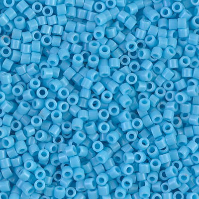 DBM0725:  Opaque Turquoise Blue  10/0 Miyuki Delica Bead 