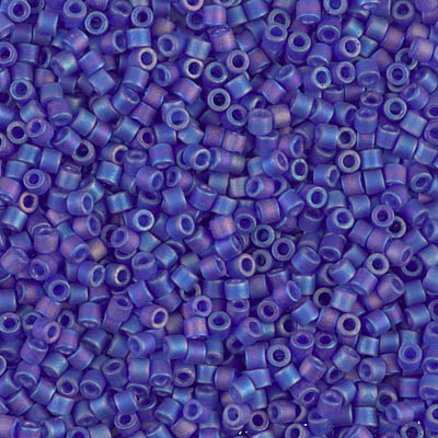 DBM0864:  Matte Transparent Cobalt AB  10/0 Miyuki Delica Bead 