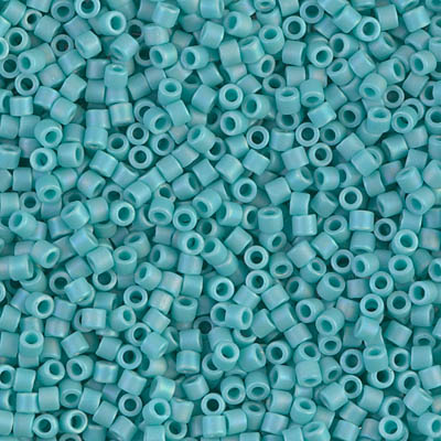 DBM0878:  Matte Opaque Turquoise Green AB 10/0 Miyuki Delica Bead 