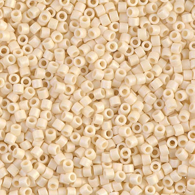 DBM0883:  Matte Opaque Dark Cream AB 10/0 Miyuki Delica Bead 