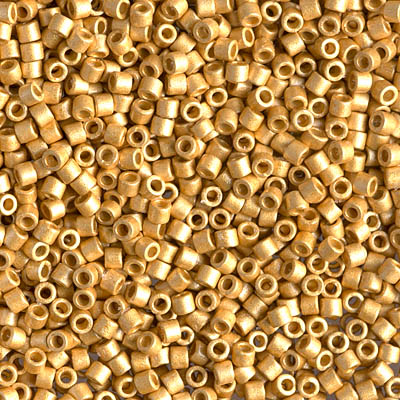 DBM1832F:  Duracoat Galvanized Matte Gold 10/0 Miyuki Delica Bead 