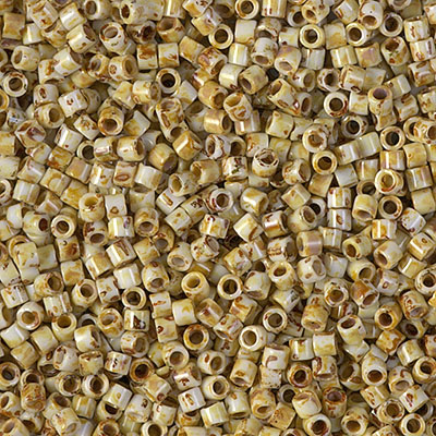 DBM2262:  Opaque Yellow Picasso 10/0 Miyuki Delica Bead 