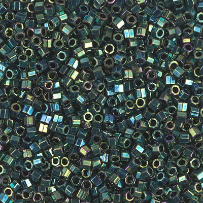 DBMC-0027:  Metallic Dark Green Iris Cut 10/0 Miyuki Delica Bead 