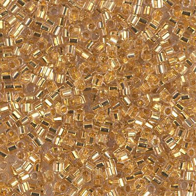DBMC-0033:  24kt Gold Lined Crystal Cut 10/0 Miyuki Delica Bead 