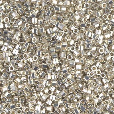 DBMC-0035:  Galvanized Silver Cut 10/0 Miyuki Delica Bead 