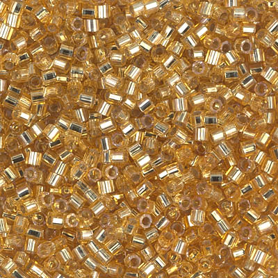 DBMC-0042:  Silverlined Gold Cut 10/0 Miyuki Delica Bead 