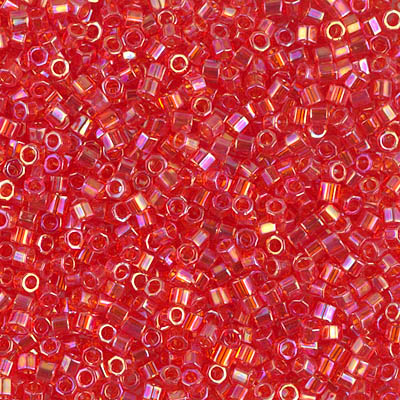DBMC-0172:  Transparent Red AB Cut 10/0 Miyuki Delica Bead 