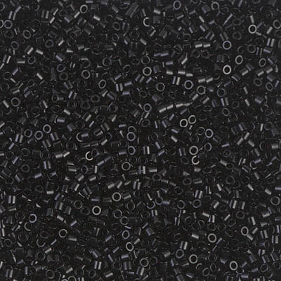 DBS0010:  Black  15/0 Miyuki Delica Bead 