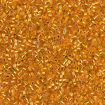 DBS0045:  Silverlined Orange  15/0 Miyuki Delica Bead 
