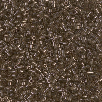 DBS0123:  Transparent Smoky Olive Luster 15/0 Miyuki Delica Bead 