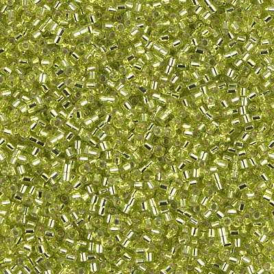 DBS0147:  Silverlined Chartreuse  15/0 Miyuki Delica Bead 