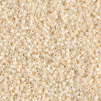 DBS0157:  Opaque Cream AB  15/0 Miyuki Delica Bead 