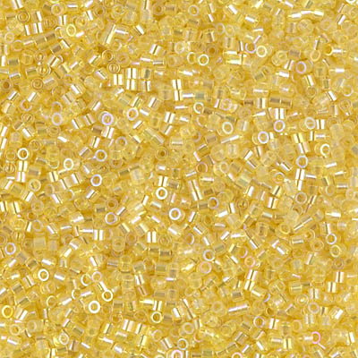 DBS0171:  Transparent Yellow AB  15/0 Miyuki Delica Bead 