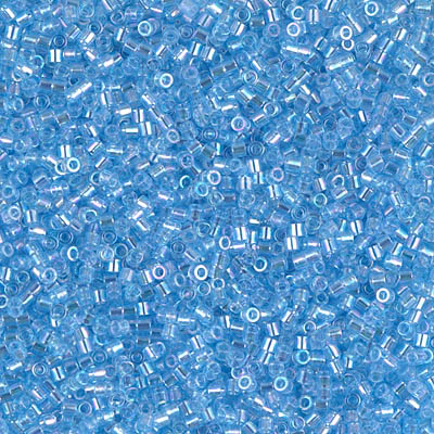 DBS0176:  Transparent Aqua AB  15/0 Miyuki Delica Bead 