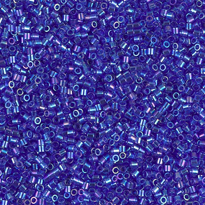 DBS0178:  Transparent Cobalt AB  15/0 Miyuki Delica Bead 