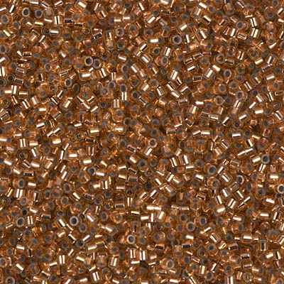 DBS0181:  Copper Lined Pale Amber  15/0 Miyuki Delica Bead 
