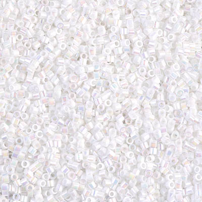 DBS0202:  White Pearl AB  15/0 Miyuki Delica Bead 