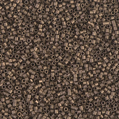 DBS0322:  Matte Metallic Dark Bronze    15/0 Miyuki Delica Bead 