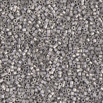 DBS0338:  Matte Palladium Plated 15/0 Miyuki Delica Bead 