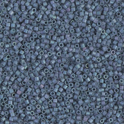 DBS0376:  Matte Metallic Steel Blue Luster 15/0 Miyuki Delica Bead 