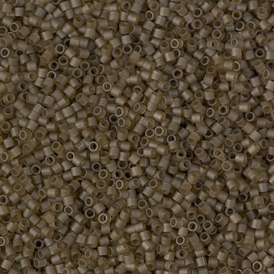 DBS0384: Matte Transparent Smoky Quartz Luster 15/0 Miyuki Delica Bead 