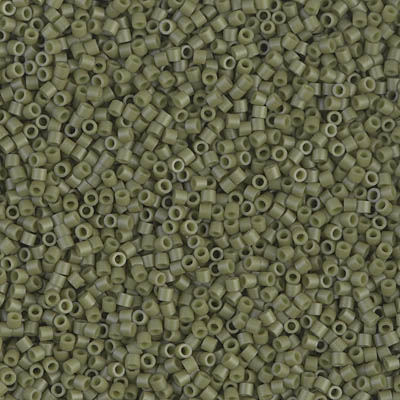 DBS0391-1:  Matte Opaque Olive Luster 15/0 Miyuki Delica Bead 