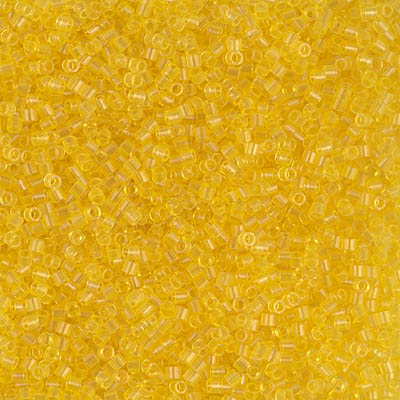 DBS0710:  Transparent Yellow 15/0 Miyuki Delica Bead 